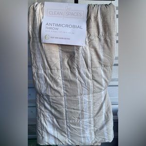 NWT - Nice Clean Spaces Antimicrobial Throw.